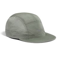 Norda Luster Cap in Sage, side three-quarter view of the sage green ripstop panels and brim