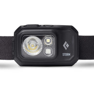 Storm 450 Headlamp by Black Diamond in black, waterproof, feature-rich dual-fuel headlamp ideal for adventure and outdoor use