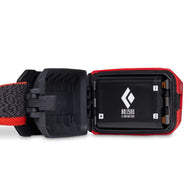 Storm 450 Headlamp by Black Diamond in red with waterproof and feature-rich design, rechargeable dual-fuel power source for any adventure