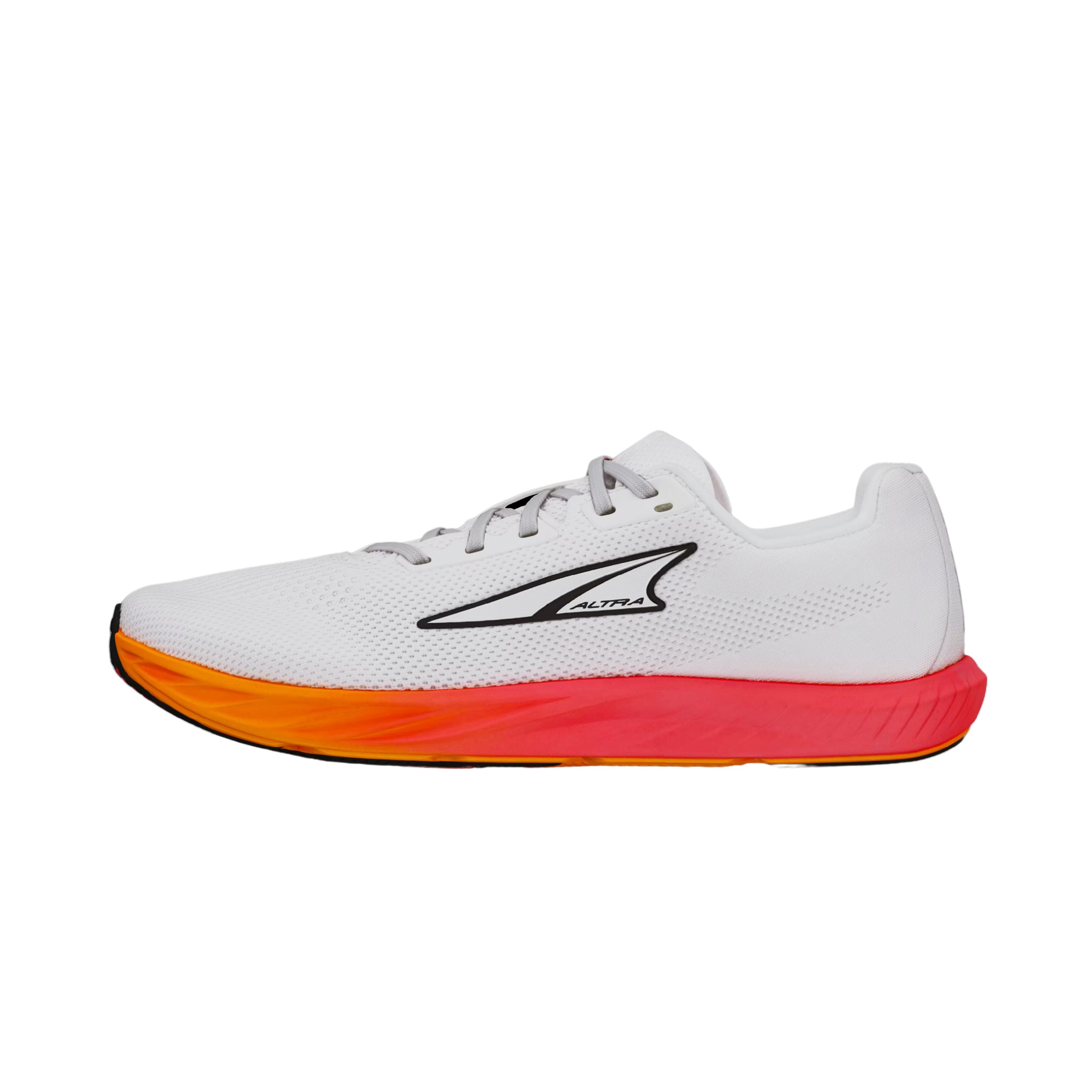 Escalante 4 - Women by Altra Footwear in white with orange and red gradient midsole, lightweight road shoe with FootShape fit for running and training