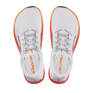 Escalante 4 - Women by Altra Footwear in white and orange, lightweight road running shoes with FootShape fit and flexibility for fast training and daily walks