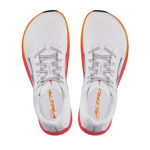 Escalante 4 - Women by Altra Footwear in white and orange, lightweight road running shoes with FootShape fit and flexibility for fast training and daily walks