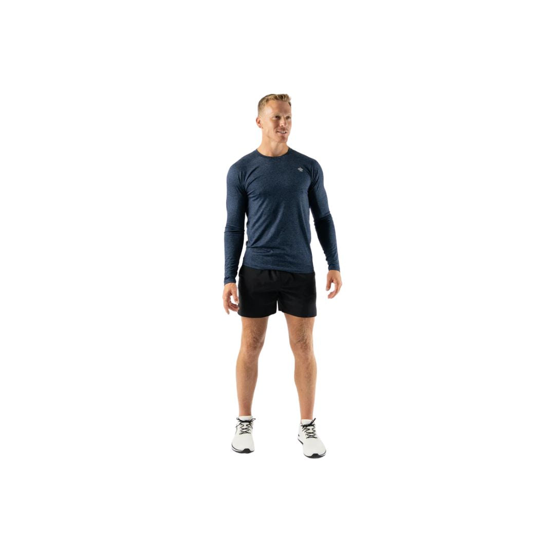 EZ Tee LS - Men by Rabbit in moonlight blue, lightweight soft long sleeve shirt ideal for training runs and active wear