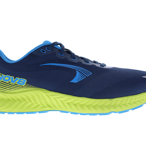 RoadFly Wide - Men by Inov8 in navy and lime, lightweight road running shoe with cushioned sole for fast pavement and path running