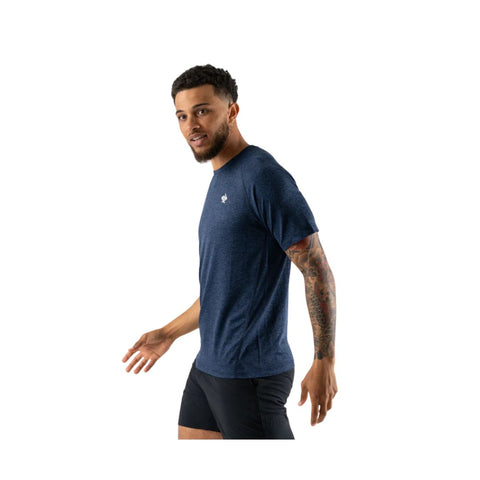 EZ Tee SS - Men by Rabbit in moonlight blue lightweight soft running shirt ideal for everyday running and workouts