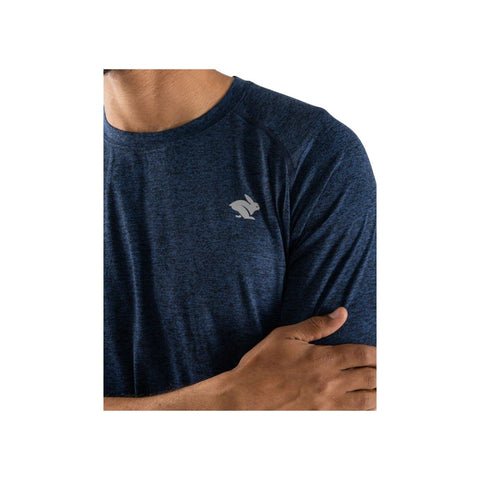 EZ Tee SS - Men by Rabbit in moonlight blue, lightweight soft running shirt ideal for everyday running, workouts, and relaxing