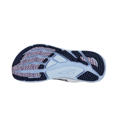 FWD Via - Women by Altra Footwear in light blue and black with max cushion and rocker geometry for road running performance