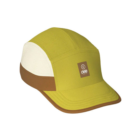 GOCap SC - C Plus Box by Ciele in olive green, cream, and brown with SOFTcurve pre-curved brim for long distance running comfort