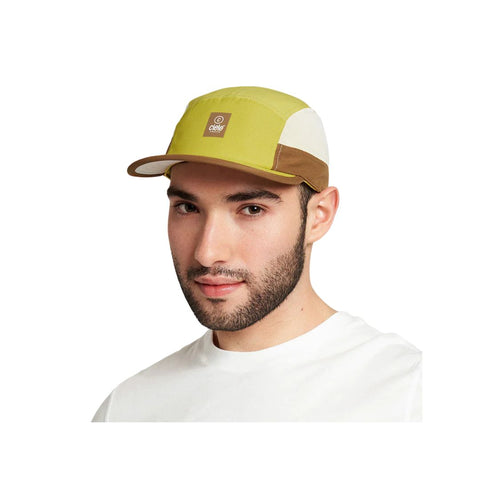 GOCap SC - C Plus Box by Ciele in yellow, brown and white with SOFTcurve pre-curved brim for long distance running comfort and sun protection