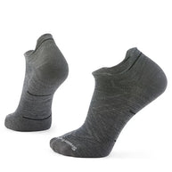 Run Zero Cushion Low Ankle Socks by SmartWool in dark grey, breathable men's running socks with durable cushioning for comfort on every mile