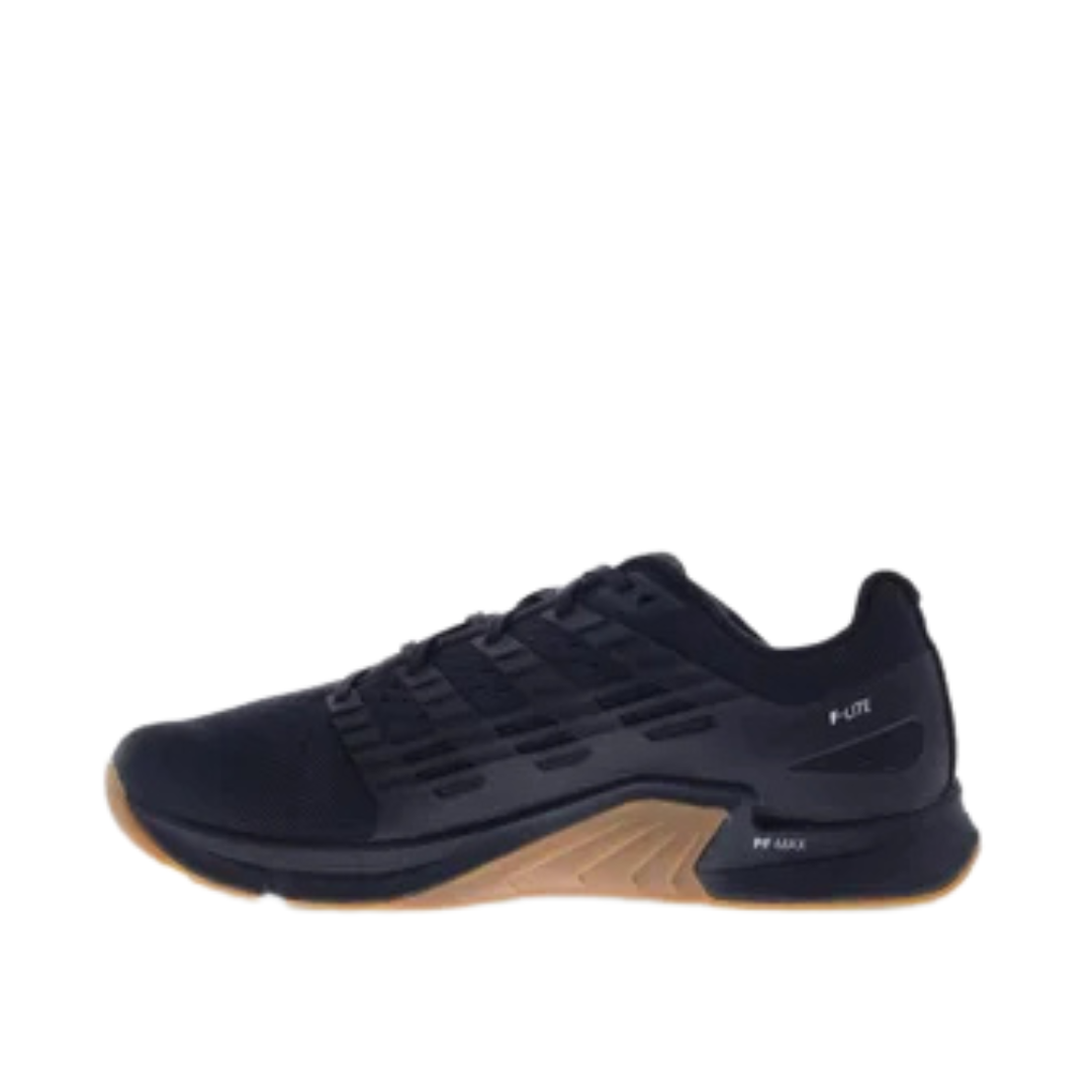 F-Lite Wide - Men by Inov8 in black and brown, flexible versatile cross training shoe for running lifting jumping climbing