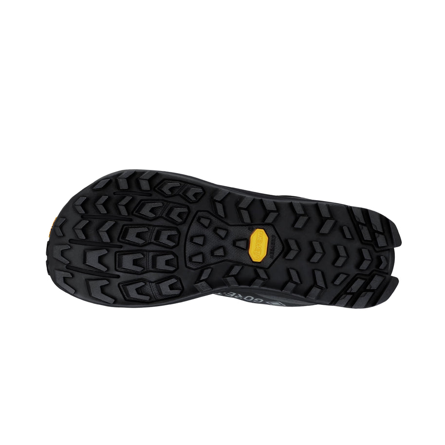 LONE PEAK 9+ GTX - Women by Altra Footwear in black with Vibram outsole, waterproof Gore-Tex trail shoe for rugged outdoor use