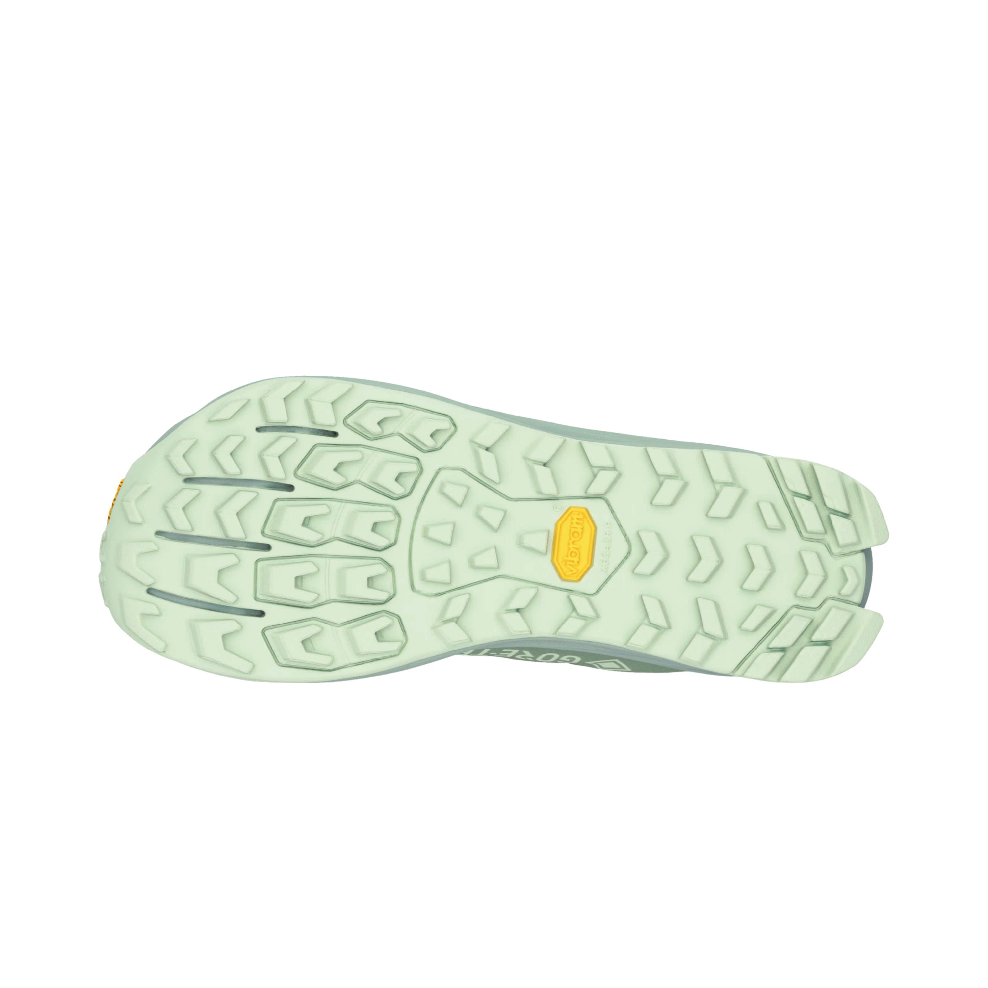 LONE PEAK 9+ GTX - Women by Altra Footwear in light green with Vibram outsole, lightweight waterproof trail shoe for rugged outdoor use