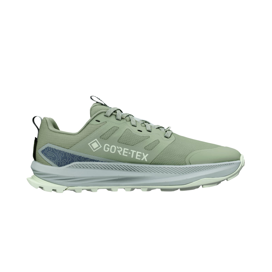 LONE PEAK 9+ GTX - Women by Altra Footwear in green with GORE-TEX waterproof upper and Vibram outsole for lightweight trail running and hiking