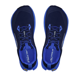 Lone Peak 9+ - Men by Altra Footwear in navy and black with Vibram Megagrip outsole for trail running and rugged outdoor grip