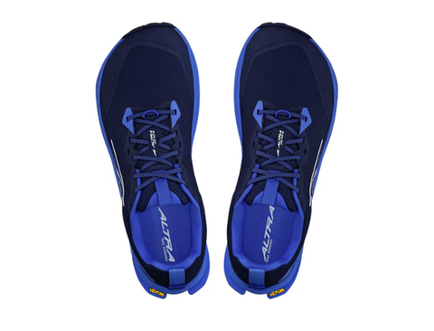 Lone Peak 9+ - Men by Altra Footwear in navy and black with Vibram Megagrip outsole for trail running and rugged outdoor grip