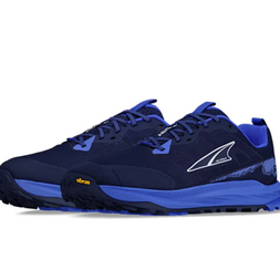 Lone Peak 9+ - Men by Altra Footwear in dark blue and black with Vibram Megagrip outsole for trail running and rugged outdoor use