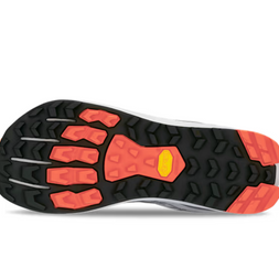 Lone Peak 9+ Wide - Women by Altra Footwear in black and orange with Vibram Megagrip outsole for superior traction on trail running and outdoor use