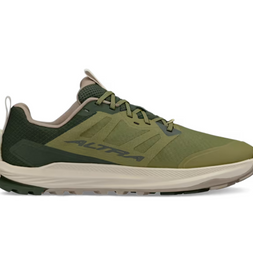 Lone Peak 9+ Wide - Men by Altra Footwear in green and beige with Vibram Megagrip outsole for trail running and rugged outdoor adventures