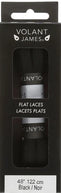 Flat Lace Thick by Volent James in black, durable flat laces ideal for running shoes and outdoor footwear replacement