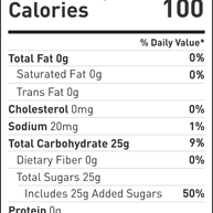 Gel 100 by Maurten nutrition facts label showing 40g sachet with natural ingredients, 100 calories, zero fat, designed for running nutrition.