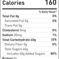 Gel 160 by Maurten nutrition facts label showing 160 calories, zero fat, 40g carbohydrates with hydrogel innovation for running nutrition