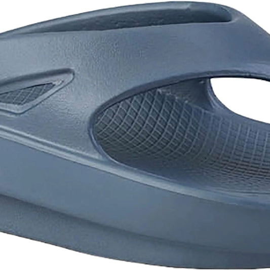 OOriginal - Unisex by Oofos in navy blue slides with OOfoam recovery technology for comfort and support, ideal for post-running recovery.