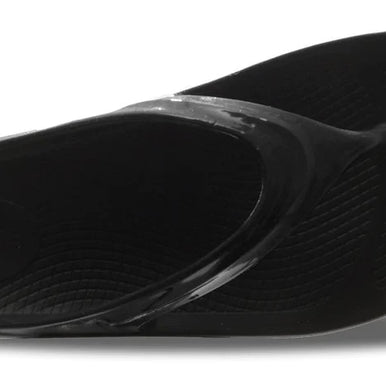 OOlala - Women by Oofos in black with patented OOfoam absorbing 37% more impact, lightweight comfort slide sandal for all-day wear