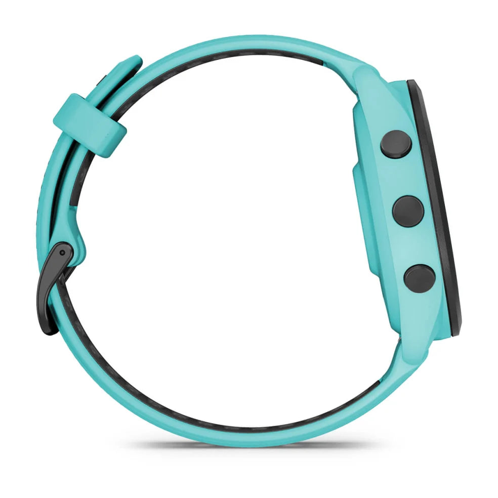 Forerunner® 265 by Garmin in turquoise with AMOLED touchscreen, GPS running smartwatch for training readiness and running performance