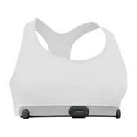 HRM-Fit by Garmin in white and black, comfortable clip-on heart rate monitor designed for women, ideal for running and fitness tracking