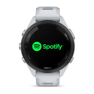 Forerunner® 265S by Garmin in white with black bezel GPS running smartwatch with music control for running and training