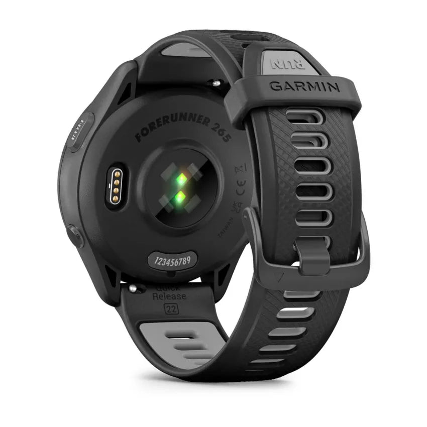 Forerunner® 265 by Garmin in black with AMOLED touchscreen, GPS running smartwatch with training readiness for optimal performance