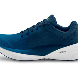 Phantom 4 - Men by Topo Athletic in navy blue with white sole, cushioned neutral road trainer for responsive, comfortable running rides