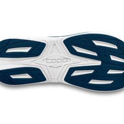 Phantom 4 - Men by Topo Athletic in white and navy, cushioned neutral road running shoe with responsive outsole for comfort and durability