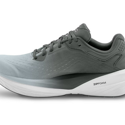 Phantom 4 Wide - Women by Topo Athletic in grey with cushioned responsive midsole for neutral road running and comfort