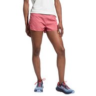 Freccia Short - Women by La Sportiva in pink lightweight breathable running shorts with elastic waistband, inner brief, mesh pocket for race day use