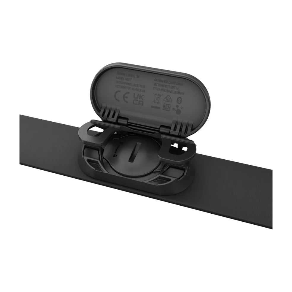 HRM-Fit by Garmin in black, clip-on heart rate monitor designed for women with comfortable fit, ideal for running and fitness tracking