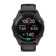 Forerunner® 265 by Garmin in black with colorful AMOLED touchscreen, GPS running smartwatch with training readiness feature for runners