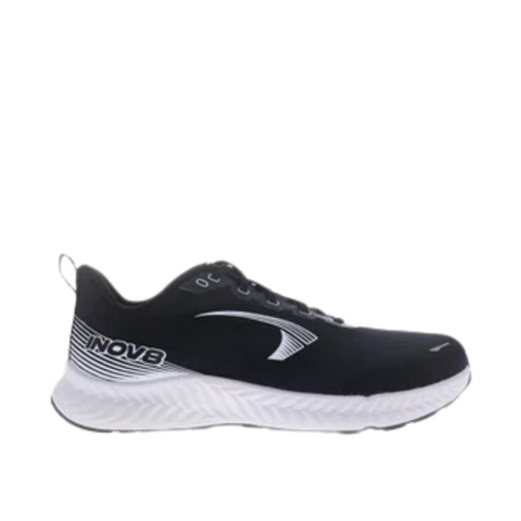 RoadFly - Women by Inov8 in black and white, lightweight road running shoe designed for pavements and paths, trail technology removed for speed.