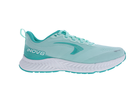 RoadFly - Women in mint green by Inov8, lightweight road running shoe designed for pavement and path running with trail shoe technology removed