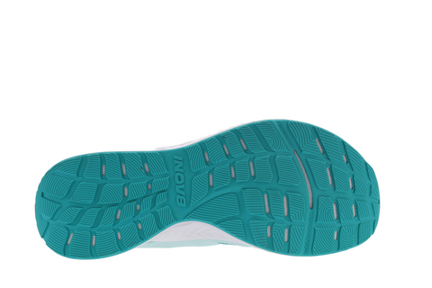RoadFly - Women running shoe by Inov8 in teal with trail-inspired sole designed for fast road and pavement running performance