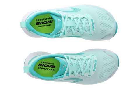 RoadFly - Women light blue Inov8 running shoes with standard fit, designed for fast road running stripping excess trail tech.