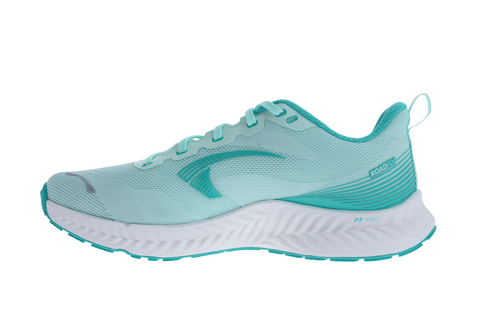 RoadFly - Women light blue Inov8 road running shoe designed for fast pavement runs with reduced trail technology features