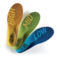3 Feet Run Sense Mid Running Insoles by Sidas in green for medium arch, designed for running to improve natural stride and ground feel