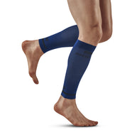 Run Compression 4.0 Calf Sleeves - Men by CEP Sports in blue with medi compression for calf stabilization and muscle activation during running