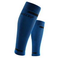 Run Compression 4.0 Calf Sleeves - Men by CEP Sports in blue with medi compression for calf stabilization and muscle activation during running.
