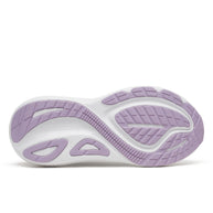 Outsole of the Saucony Echelon 11 Wide women's road running shoe in Naval/Pastel (navy with lilac trim), tread pattern