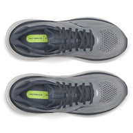 Top-down view of a pair of Saucony Echelon 11 X Wide men's road running shoes in Fossil/Gunmetal (light grey with dark grey trim)