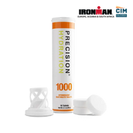 PH Electrolyte Tabs by Precision Fuel & Hydration in white and orange, moderate strength effervescent electrolyte tablets for hydration and endurance