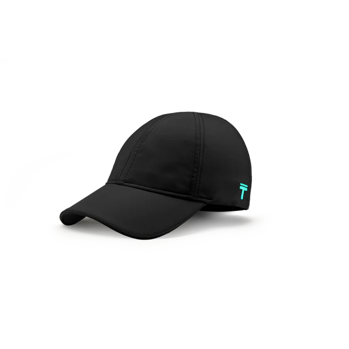 Performance 2.0 Ponytail Cap by Top Knot in black with lightweight breathable fabric designed for active women’s running and outdoor use